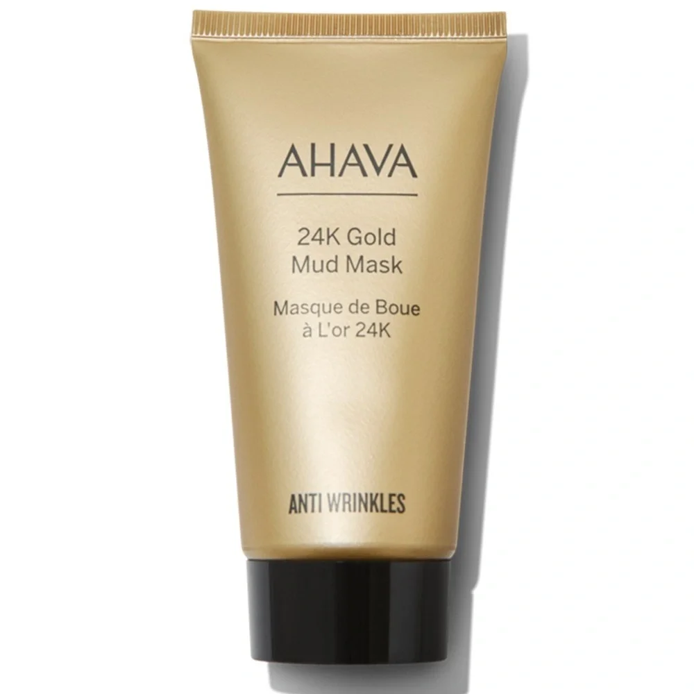 AHAVA 24k Gold Mineral Mud Mask Large Vegan Pregnancy Safe